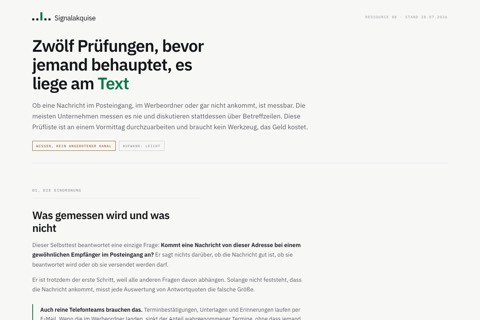 Postfach-Selbsttest