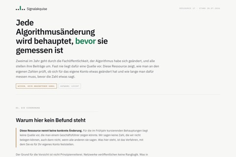 Algorithmusänderungen prüfen statt glauben